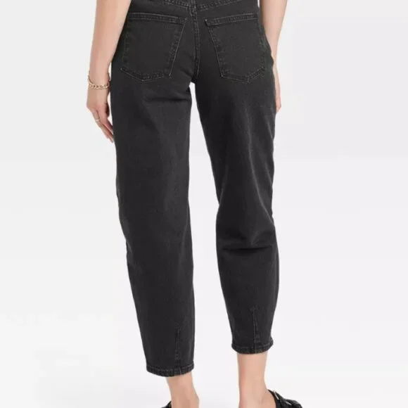 Black Denim Mom Jeans | High Waist - Picture 9 of 9